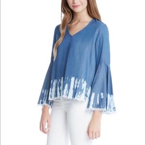 NWT Fifteen Twenty Bell Sleeve Fringe Top SMALL